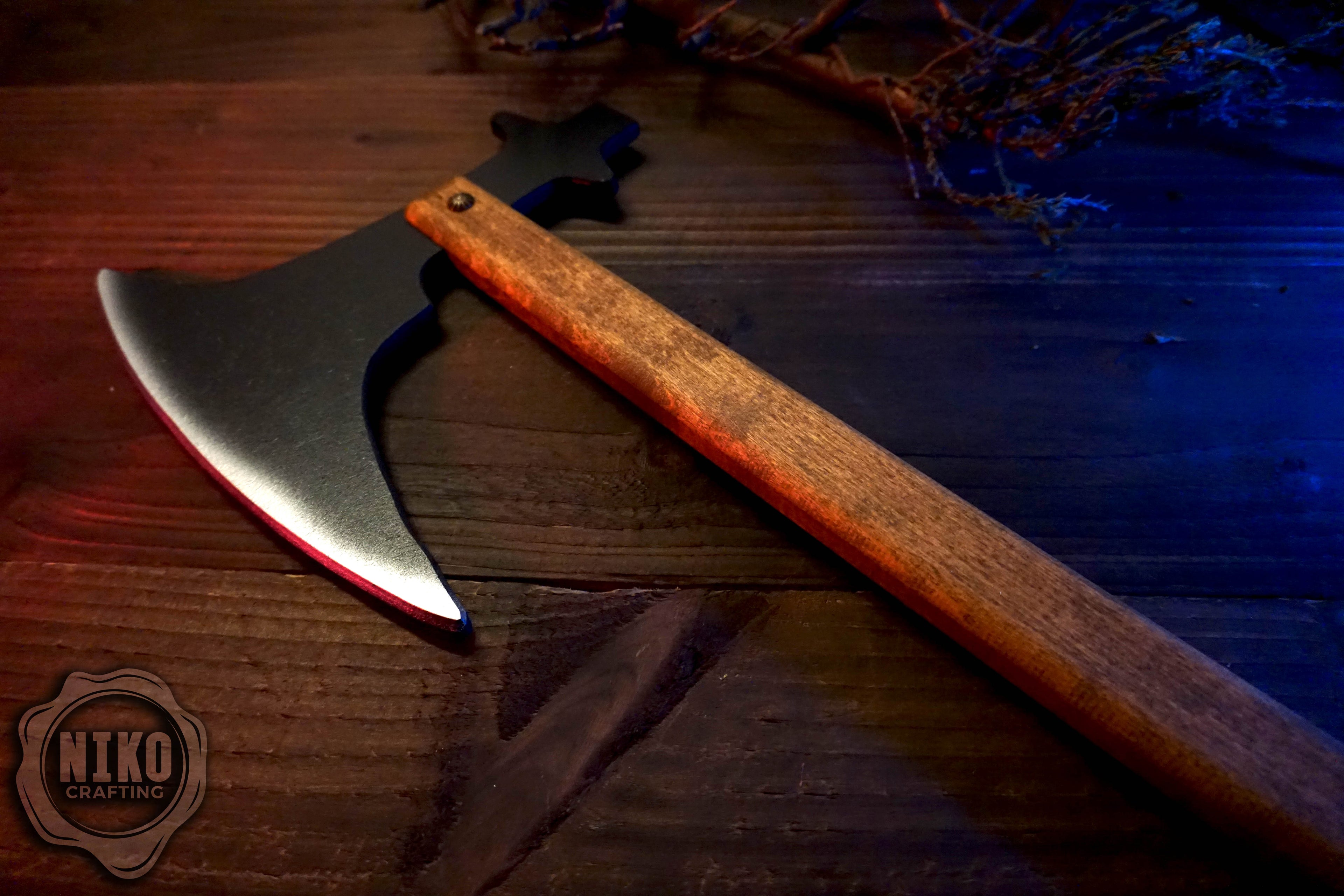 Wooden Medieval Toy Battle Axe – Viking Personalized, Unique Gift.