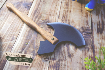 Wooden Medieval Toy Axe – Handmade Personalised, Unique Gift - A