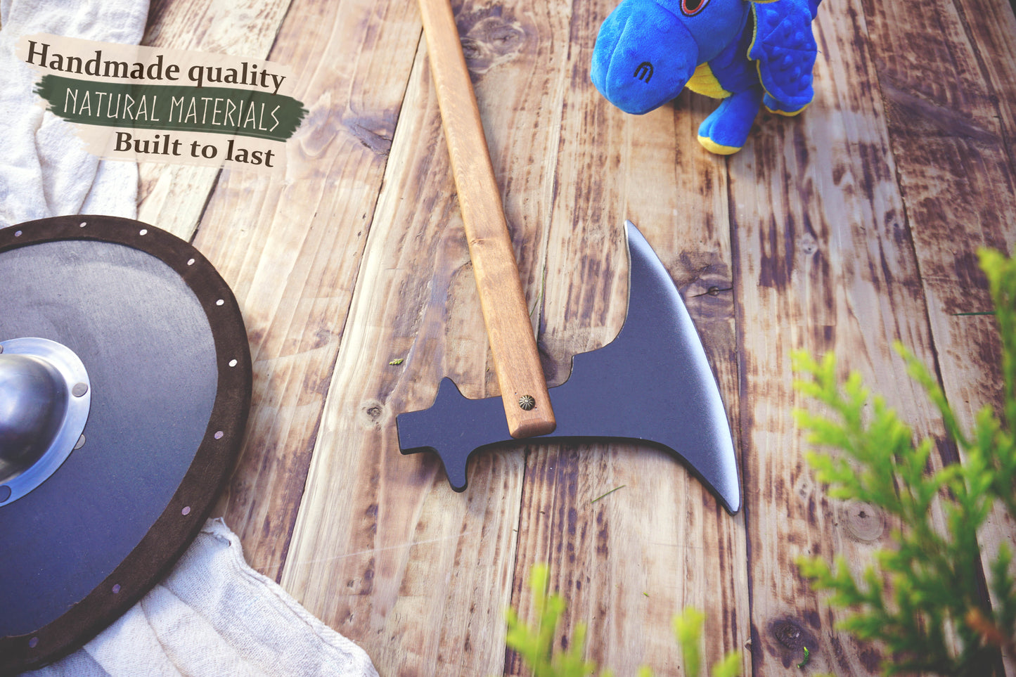 Wooden Medieval Toy Battle Axe – Viking Personalised, Unique Gift.
