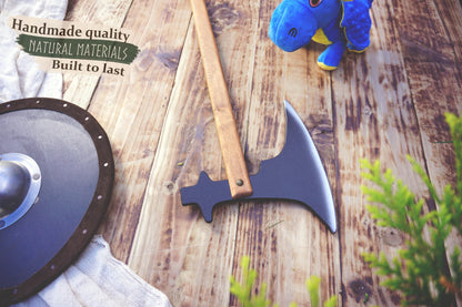 Wooden Medieval Toy Battle Axe – Viking Personalised, Unique Gift.