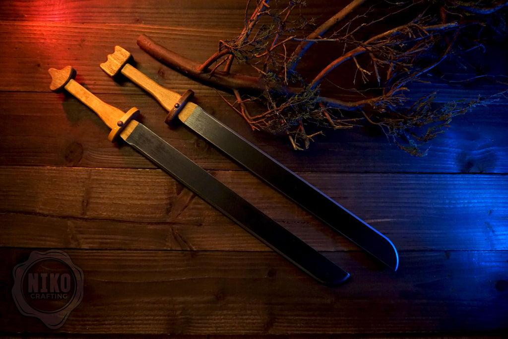 Wooden Viking swords - Langsax (Scramasax) - Handmade, Personalised gift