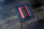 Hand Carved Black Viking in Frame - Personalized Rustic Home Decoration