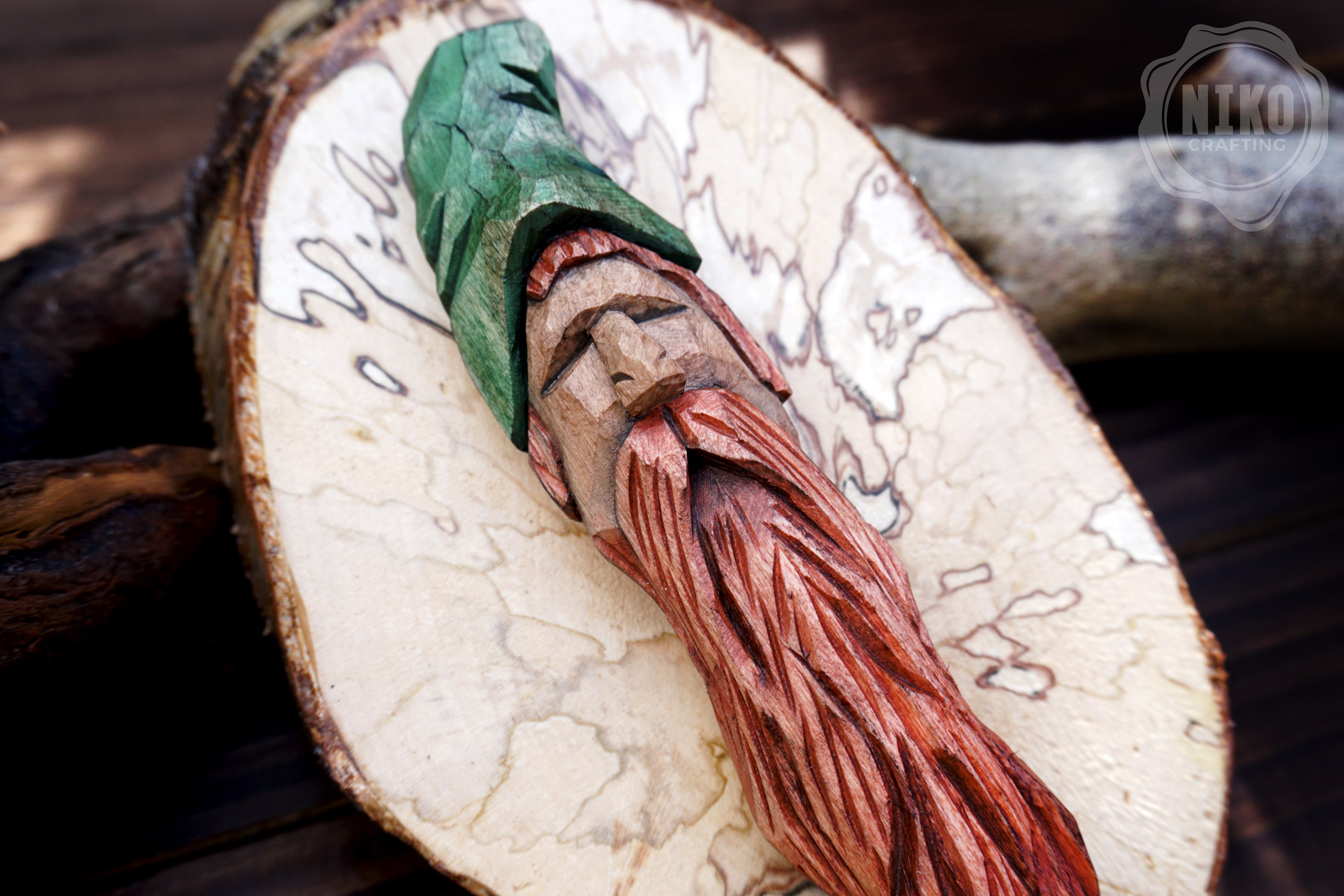 Hand-Carved Wizard Wall Art - Rustic Decoration - Handmade Personalised Gift