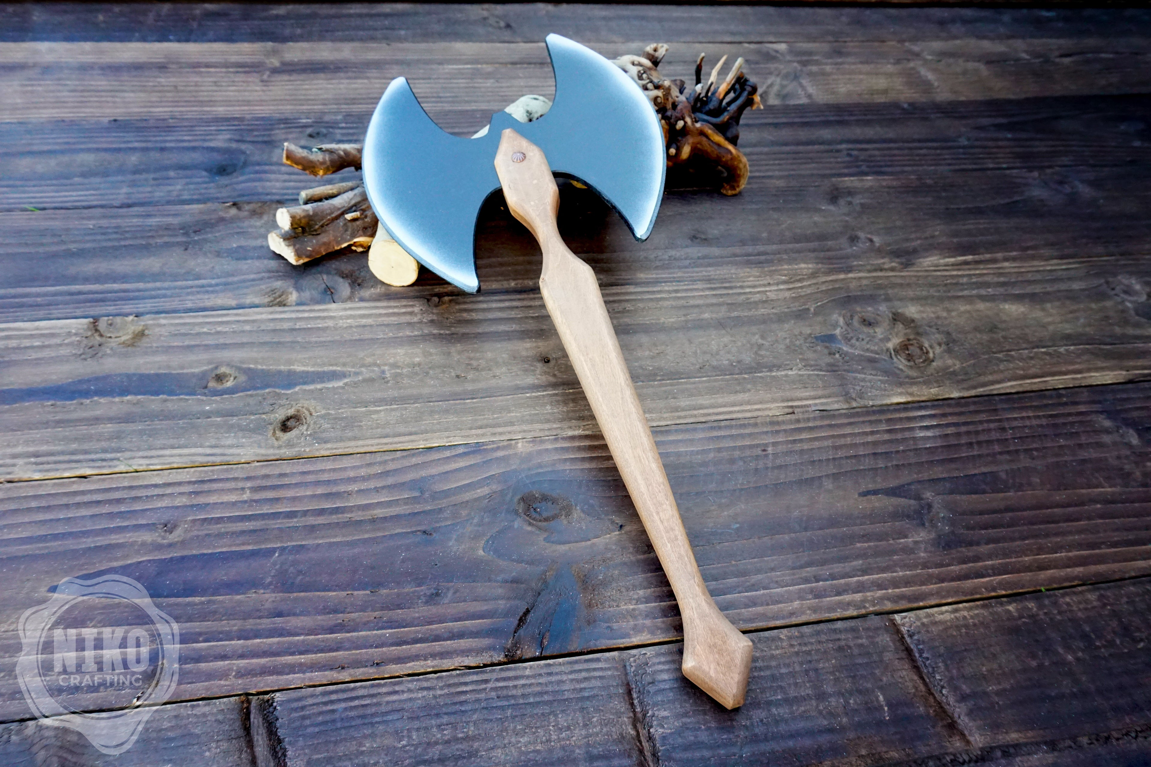 Wooden Two-Sided Toy Axe – Handmade, Personalised Gift.