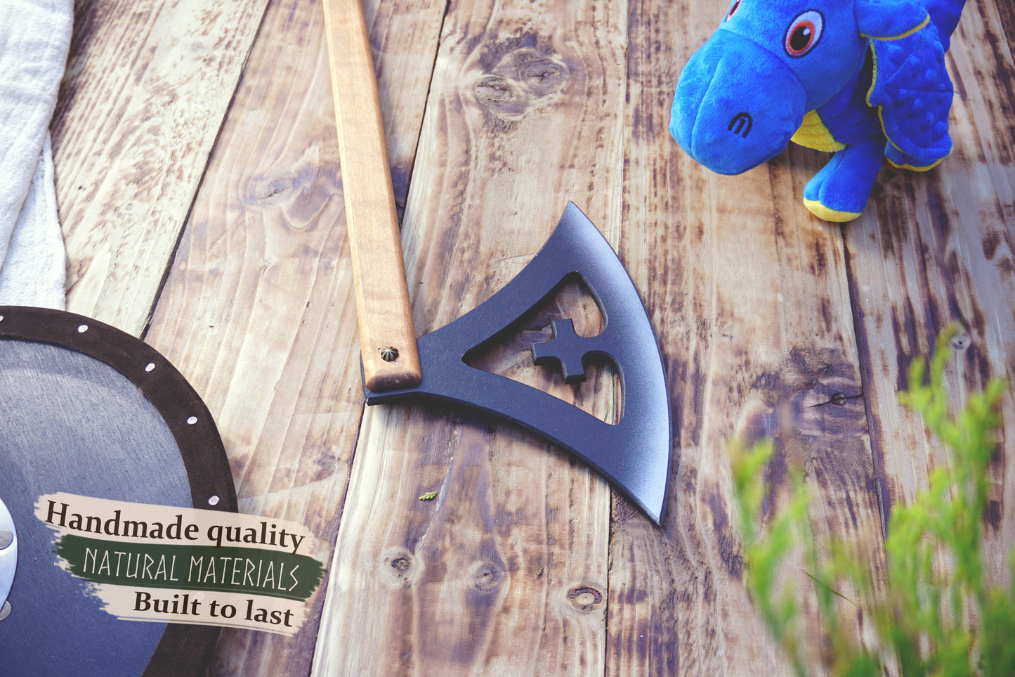 Wooden Viking Toy Battle Axe: Gotland - Personalised, Unique Gift.