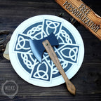 Wooden Small Toy Axe and Celtic cross Shield - Handmade, Personalised gift