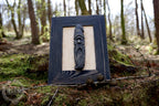 Hand - Carved Viking in Frame - Personalized Rustic Home Decoration – Handmade Wal Art - Black