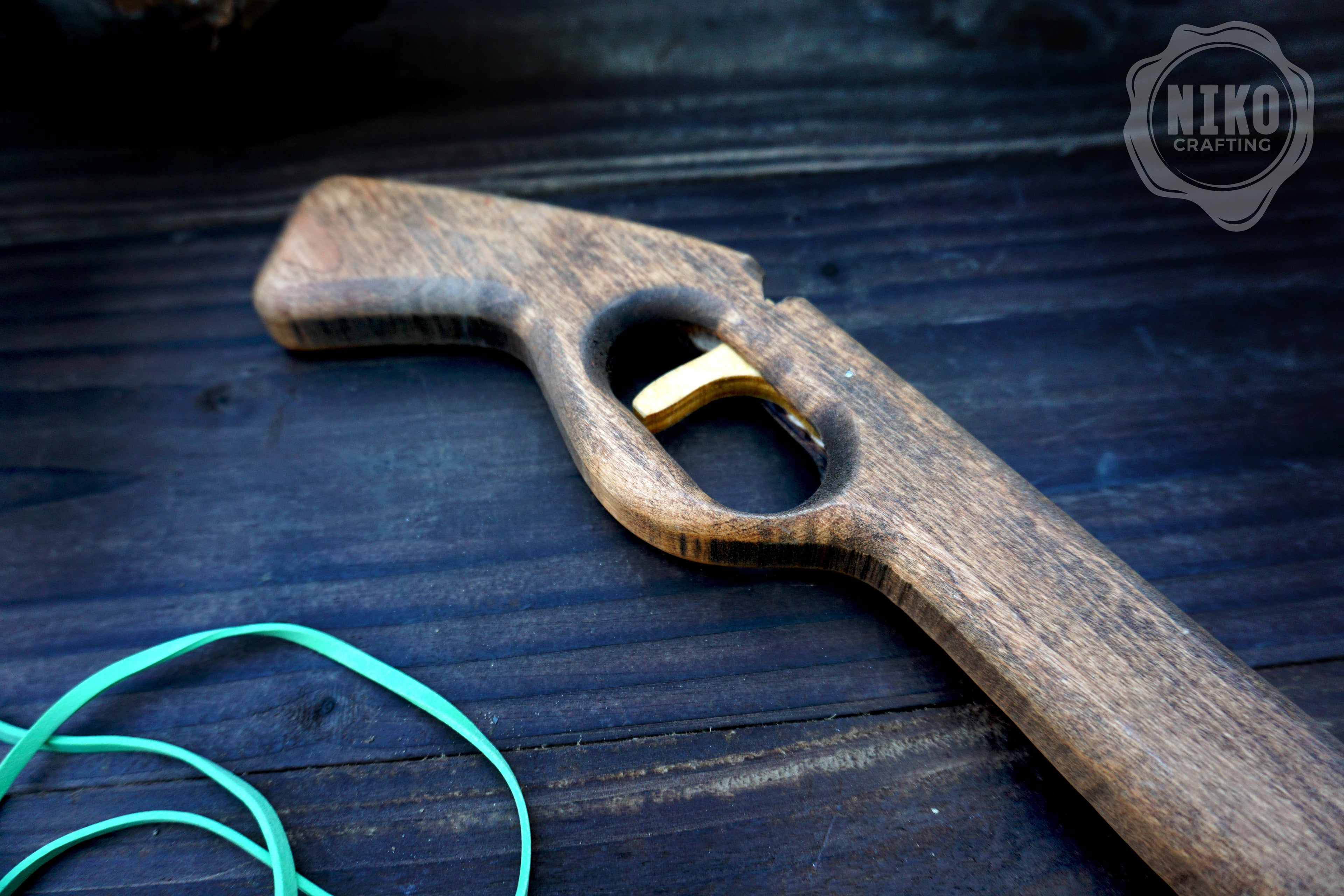 Wooden Rubberband Gun - Handmade, Personalised Toy