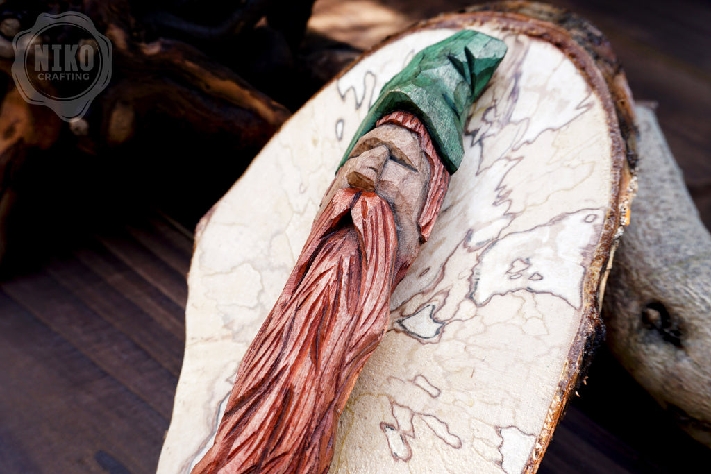 Hand-Carved Wizard Wall Art - Rustic Decoration - Handmade Personalised Gift