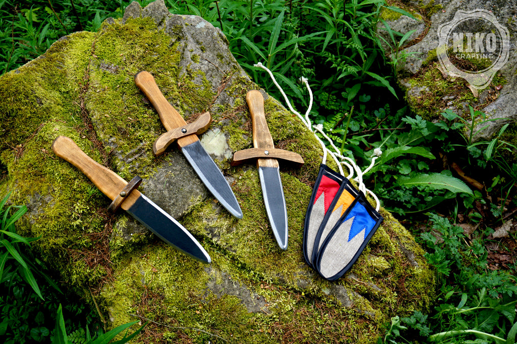 Small Wooden Toy Sword (Dagger) with scabbard - Handmade, Personalised gift