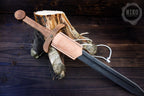 Wooden Medieval Toy Sword with Leather Scabbard – Personalised Handmade Toy
