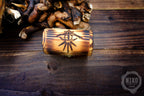 DnD Dice in Wooden Box - Pyrography: the Eye of Barad-dur - Hand-made, Personalized Dungeons and dragons Gift