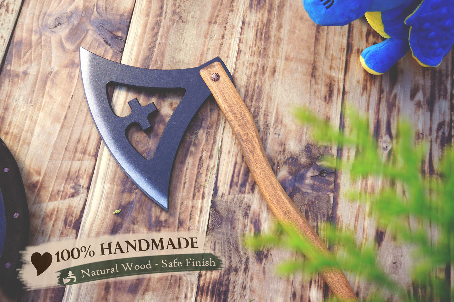 Wooden Viking Toy Axe: Gotland Replica - Handmade, Personalised Gift