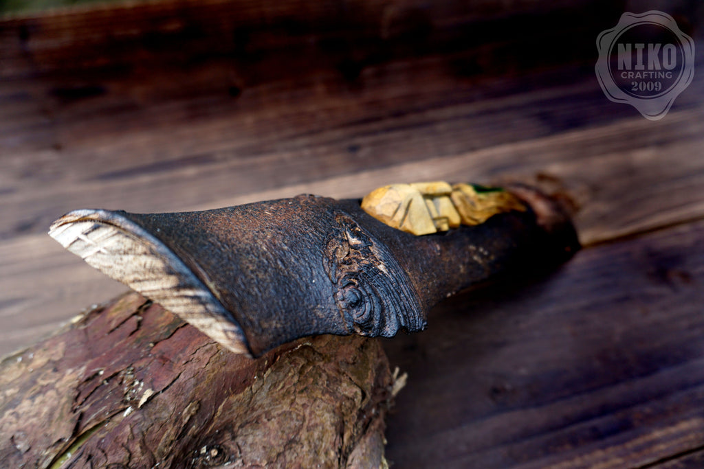 Hand-Carved Viking Wall Art - Fehu Rune - Handmade Personalised Viking Home Amulet