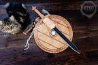 Wooden Toy Viking Sword and Round Shield Set: Handmade Personalised Gift - C
