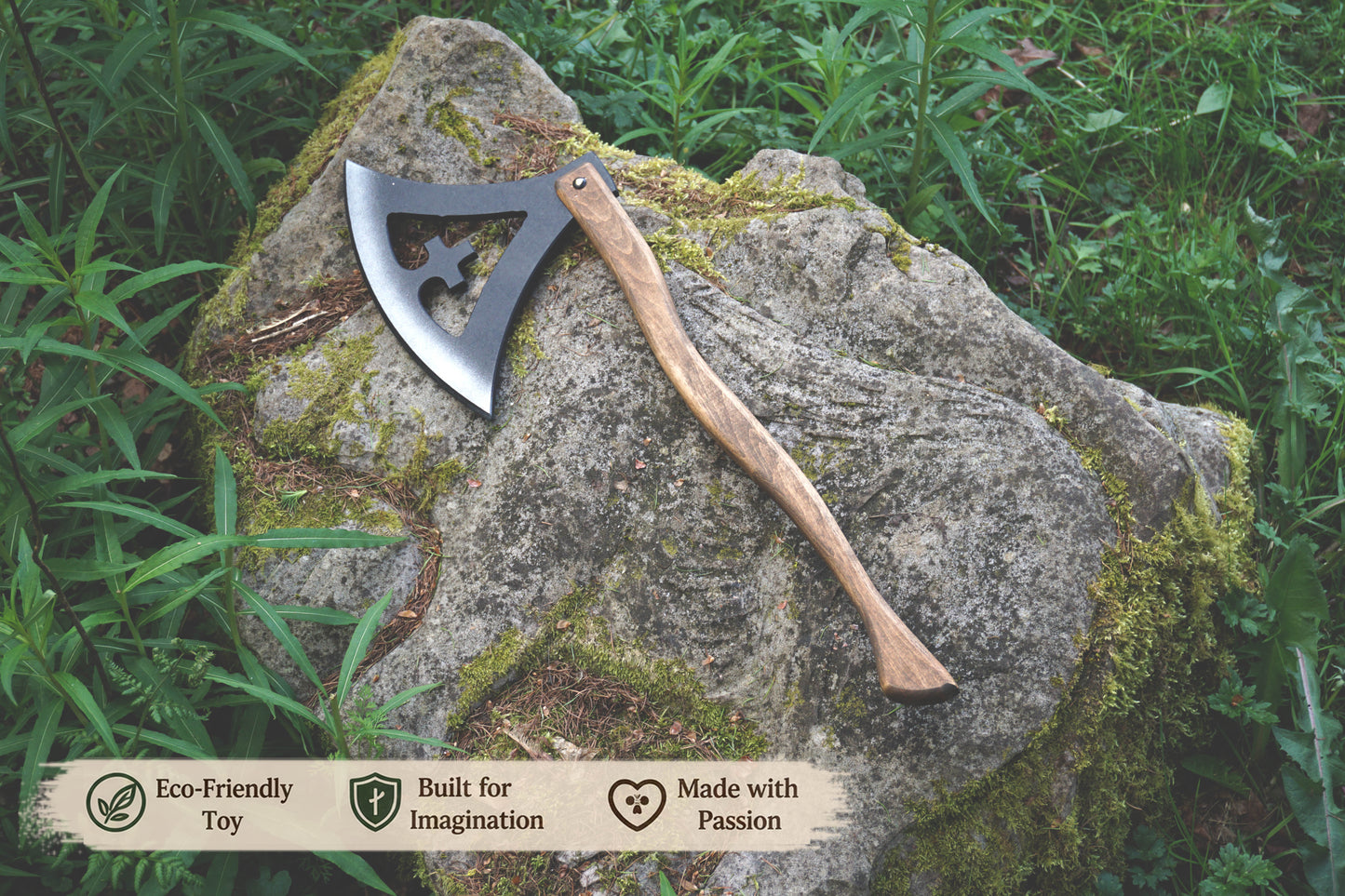 Wooden Viking Toy Axe: Gotland Replica - Handmade, Personalised Gift