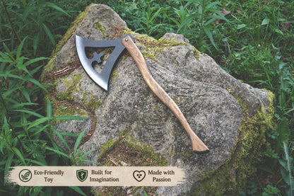 Wooden Viking Toy Axe: Gotland Replica - Handmade, Personalised Gift