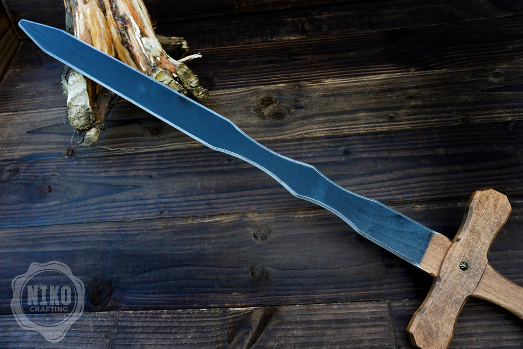 Wooden Two-Handed Toy Sword – Handmade Personalised Gift
