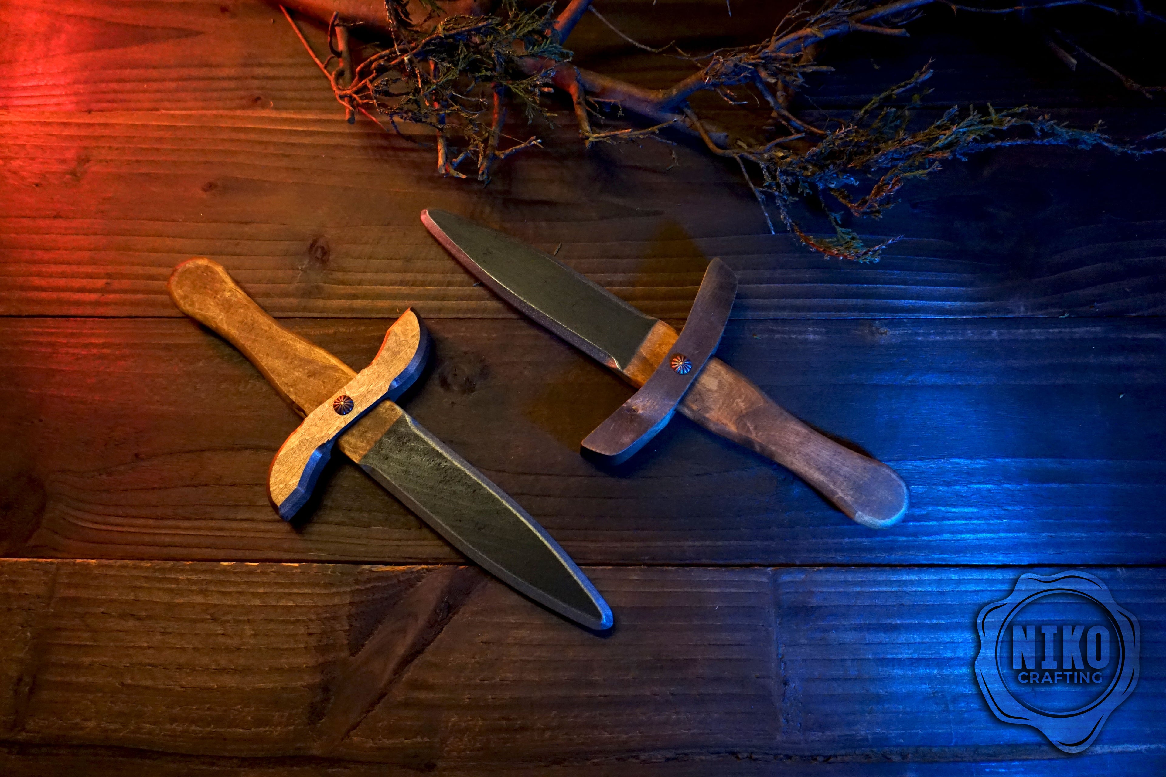 Small Wooden Toy Sword (Dagger) with scabbard - Handmade, Personalised gift