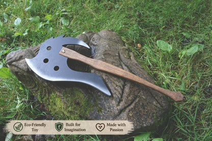 Wooden Large Fantasy Toy Axe - Personalised, Unique Gift.