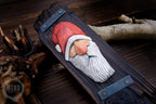 Hand-Carved Santa Claus Wall Art- Rustic Christmas Decoration. Personalised gift - A