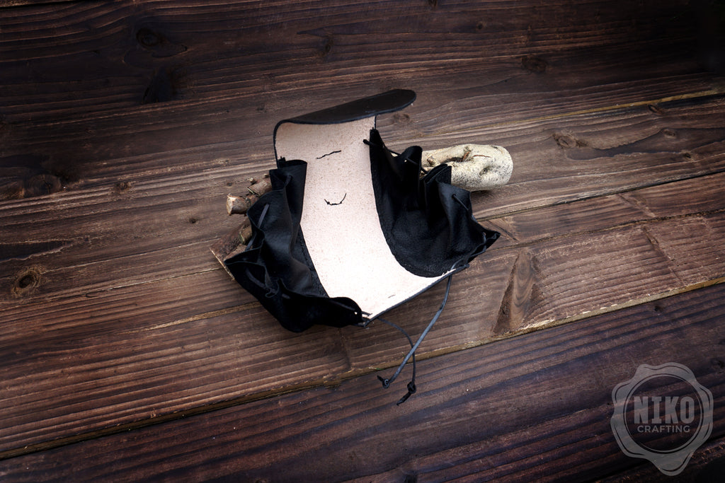 Handmade Leather Belt Pouch: Goth - Personalized Full Grain Leather. Gothic Hip-Bag