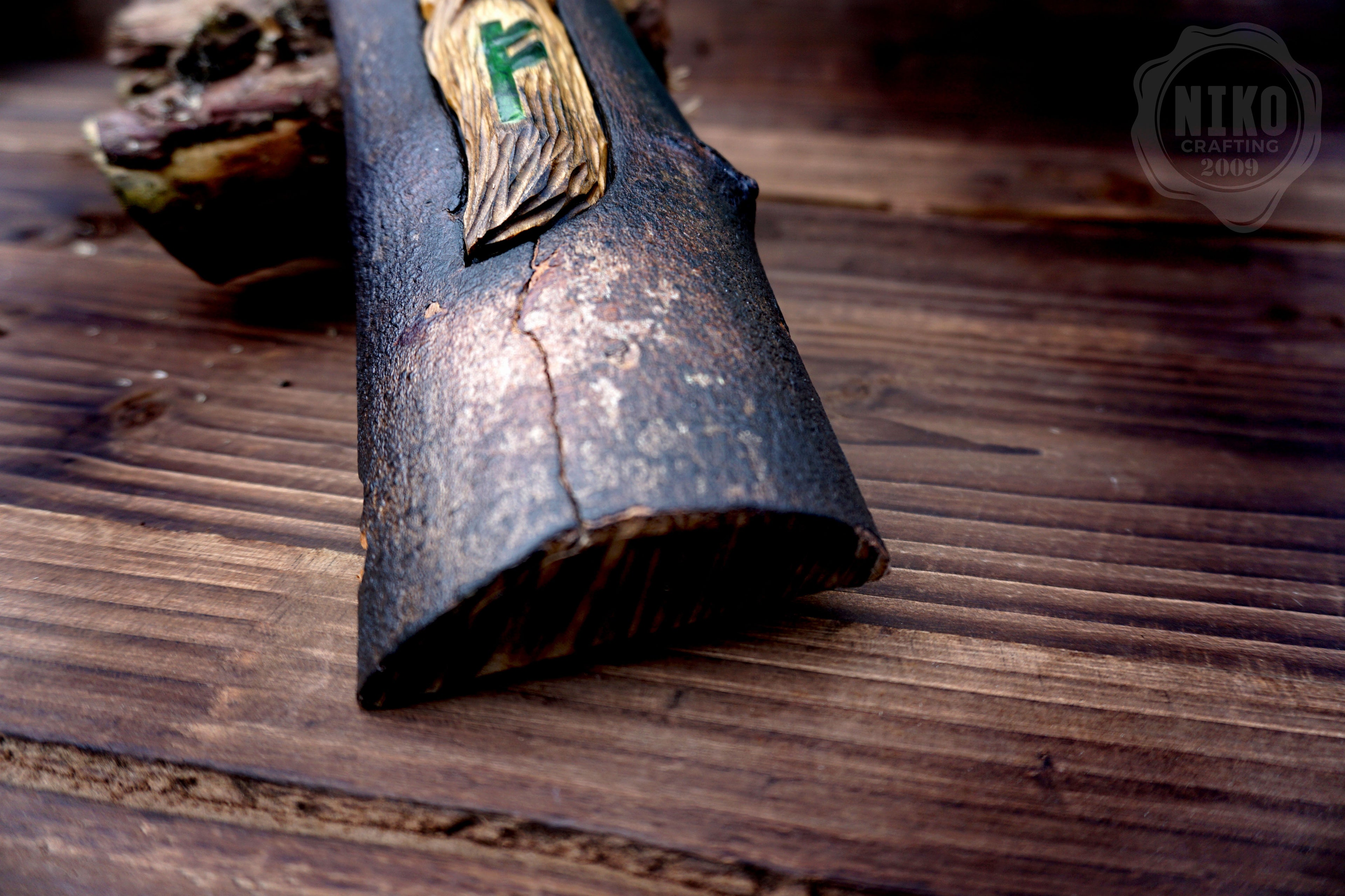 Hand-Carved Viking Wall Art - Fehu Rune - Handmade Personalised Viking Home Amulet