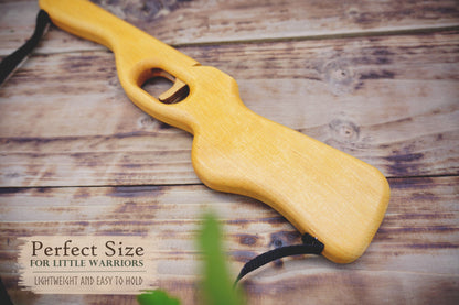 Large Wooden Rubberband Gun: Rifle - Handmade, Personalised Toy - Souvenir