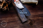 Hand-Carved Santa Claus Wall Art- Rustic Christmas Decoration. Personalised gift- B