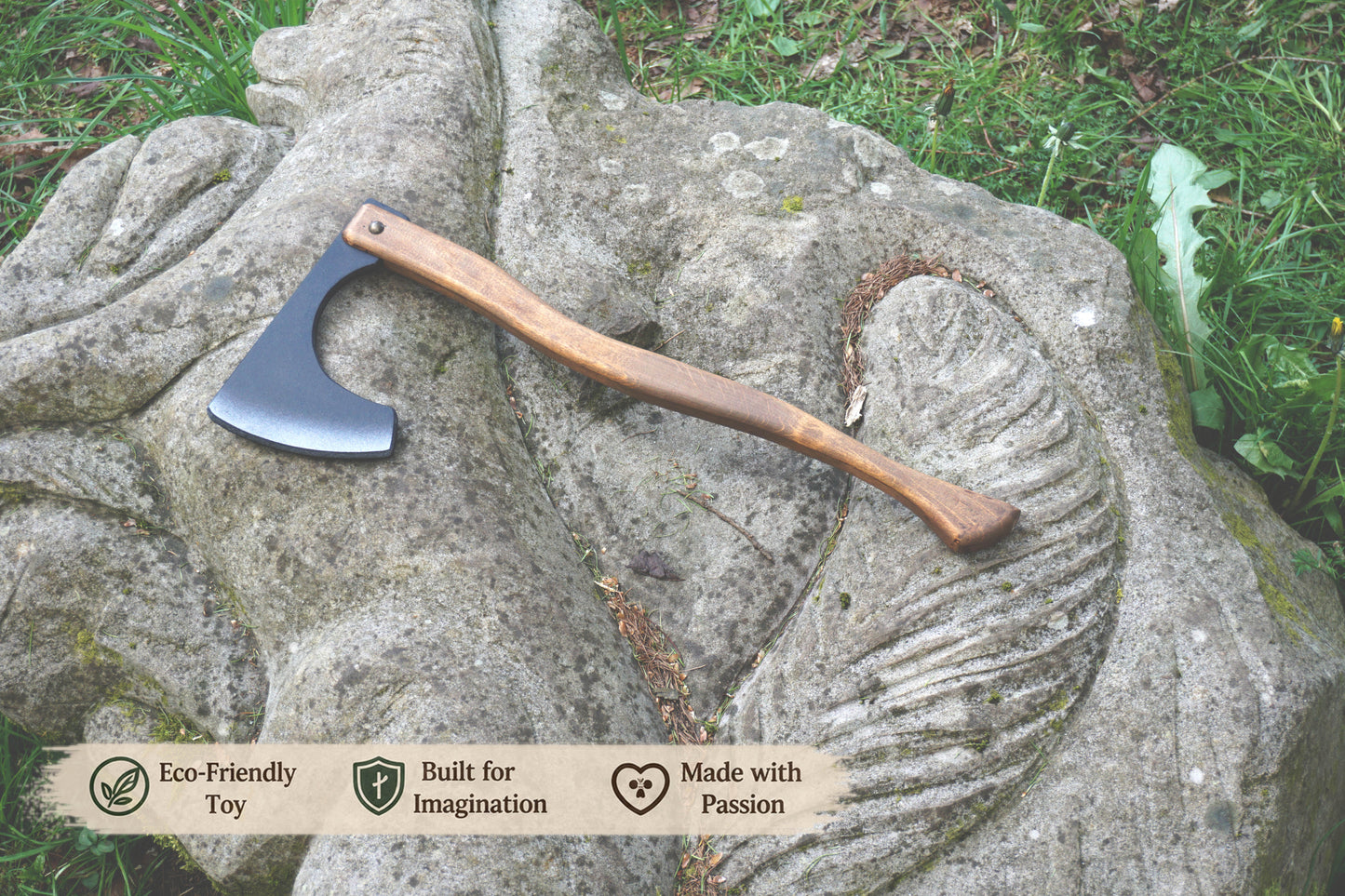 Wooden Viking Toy Axe - Handmade, Personalised Gift