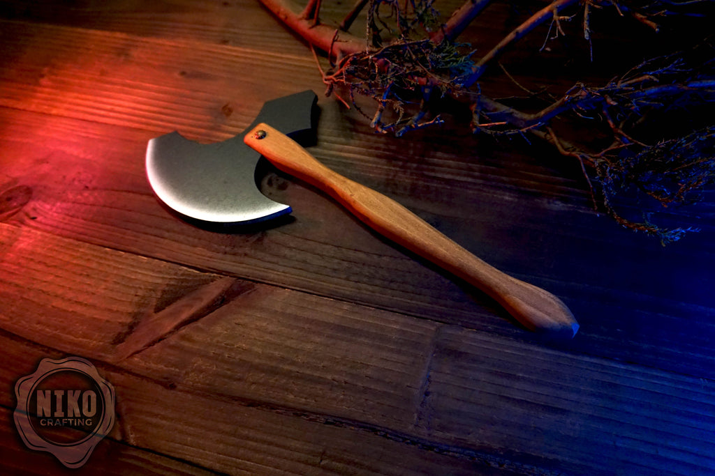 Wooden Medieval Toy Axe – Handmade Personalised, Unique Gift - A