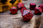 DnD Dice in Wooden Box - Pyrography: the Eye of Barad-dur - Hand-made, Personalized Dungeons and dragons Gift