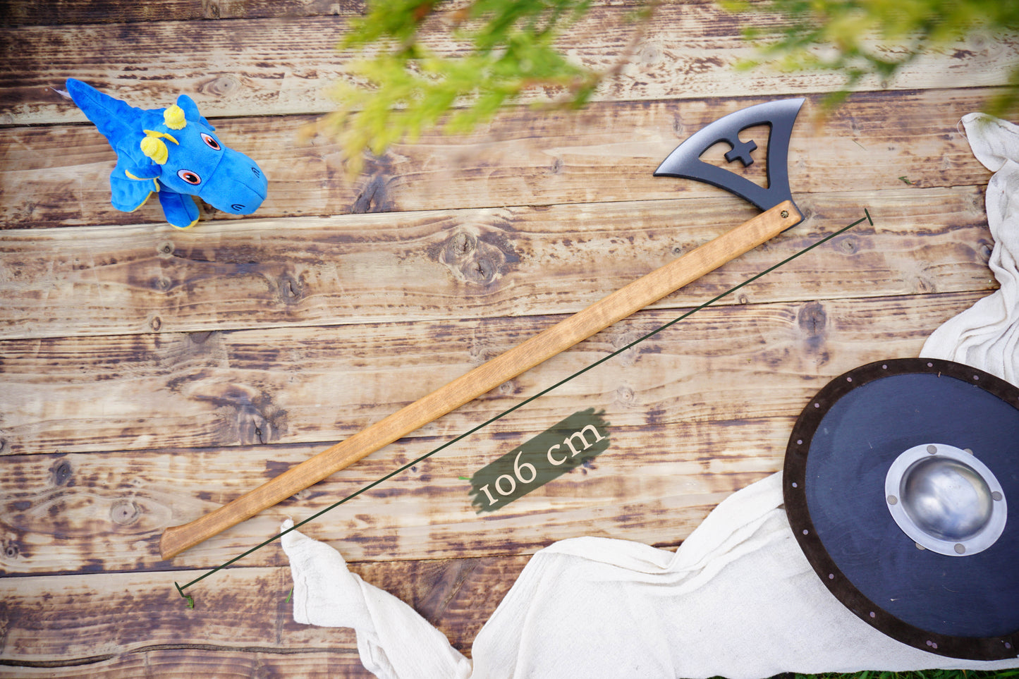 Wooden Viking Toy Battle Axe: Gotland - Personalised, Unique Gift.