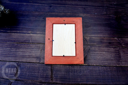 Hand Carved Viking in Frame - Personalized Rustic Home Decoration – Handmade Wal Art - Red/Brown