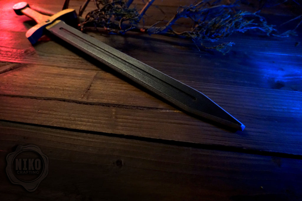 Wooden Medieval Toy Sword with Leather Scabbard – Personalised Handmade Toy