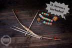 Large Wooden Bow and Arrows: Handmade, Personalized Gift
