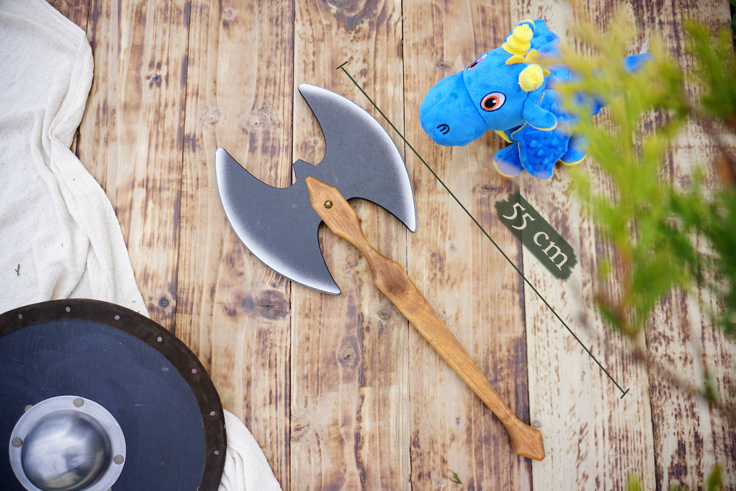 Wooden Two-Sided Wooden Axe – Handmade Toy, Personalised Gift.