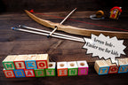 Large Wooden Bow and Arrows: Handmade, Personalized Gift