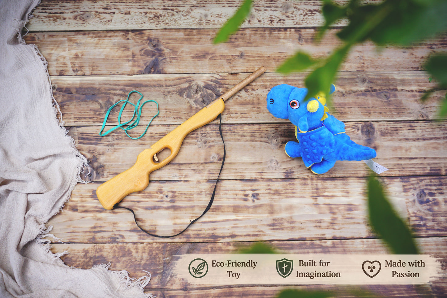 Large Wooden Rubberband Gun: Rifle - Handmade, Personalised Toy - Souvenir
