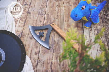 Wooden Viking Toy Battle Axe: Gotland - Personalised, Unique Gift.