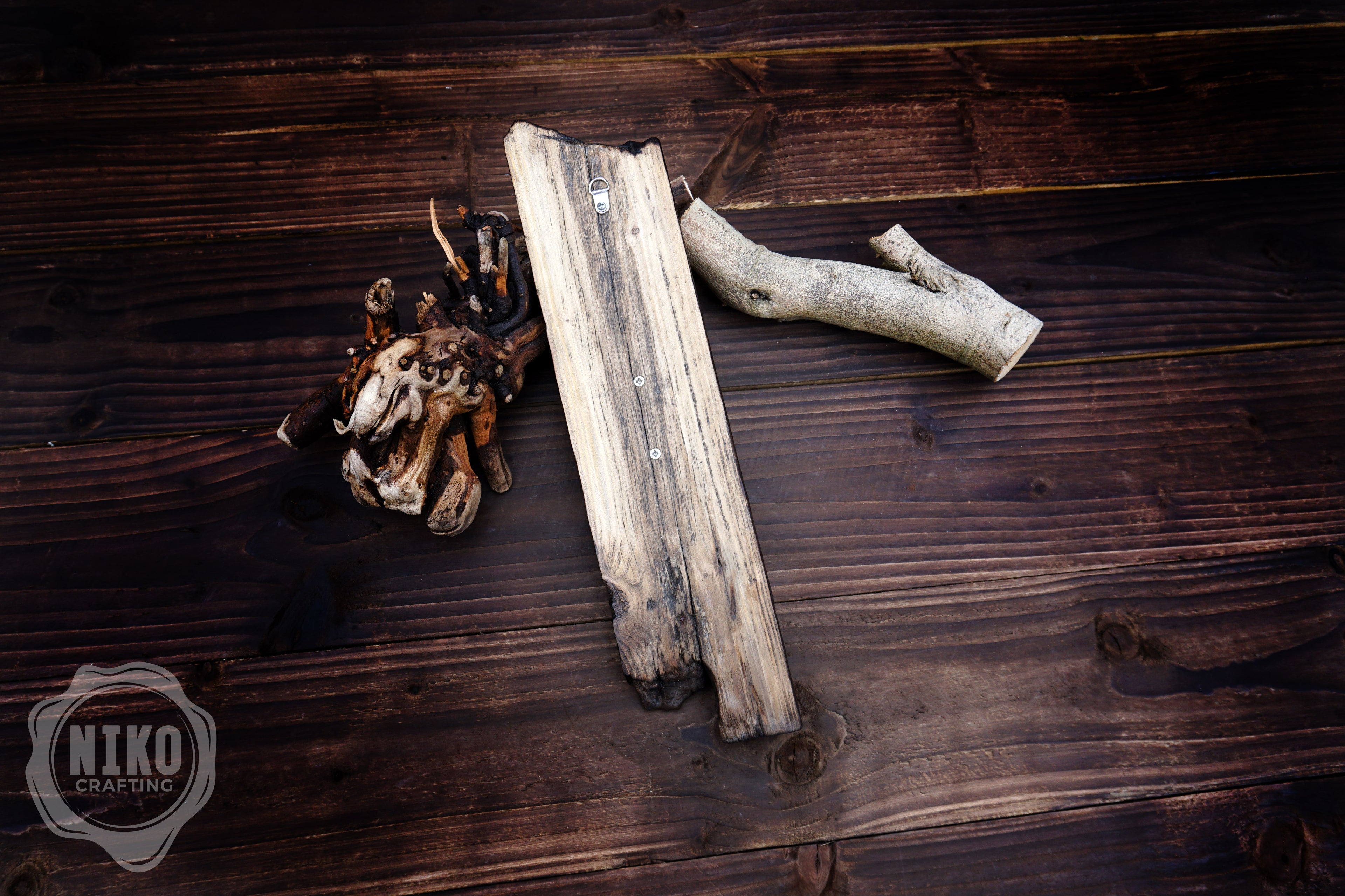 Hand-Carved Santa Claus Wall Art- Rustic Christmas Decoration. Personalised gift- B