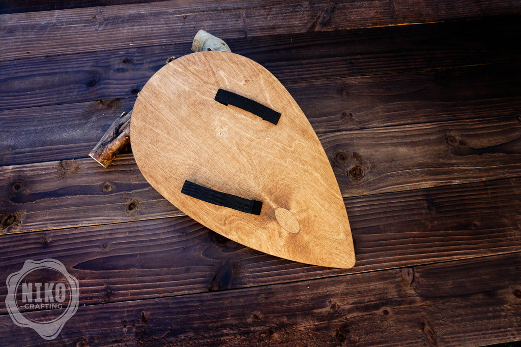 Wooden Viking Axe and Almond Shield - Gotland - Handmade Personalised Toy