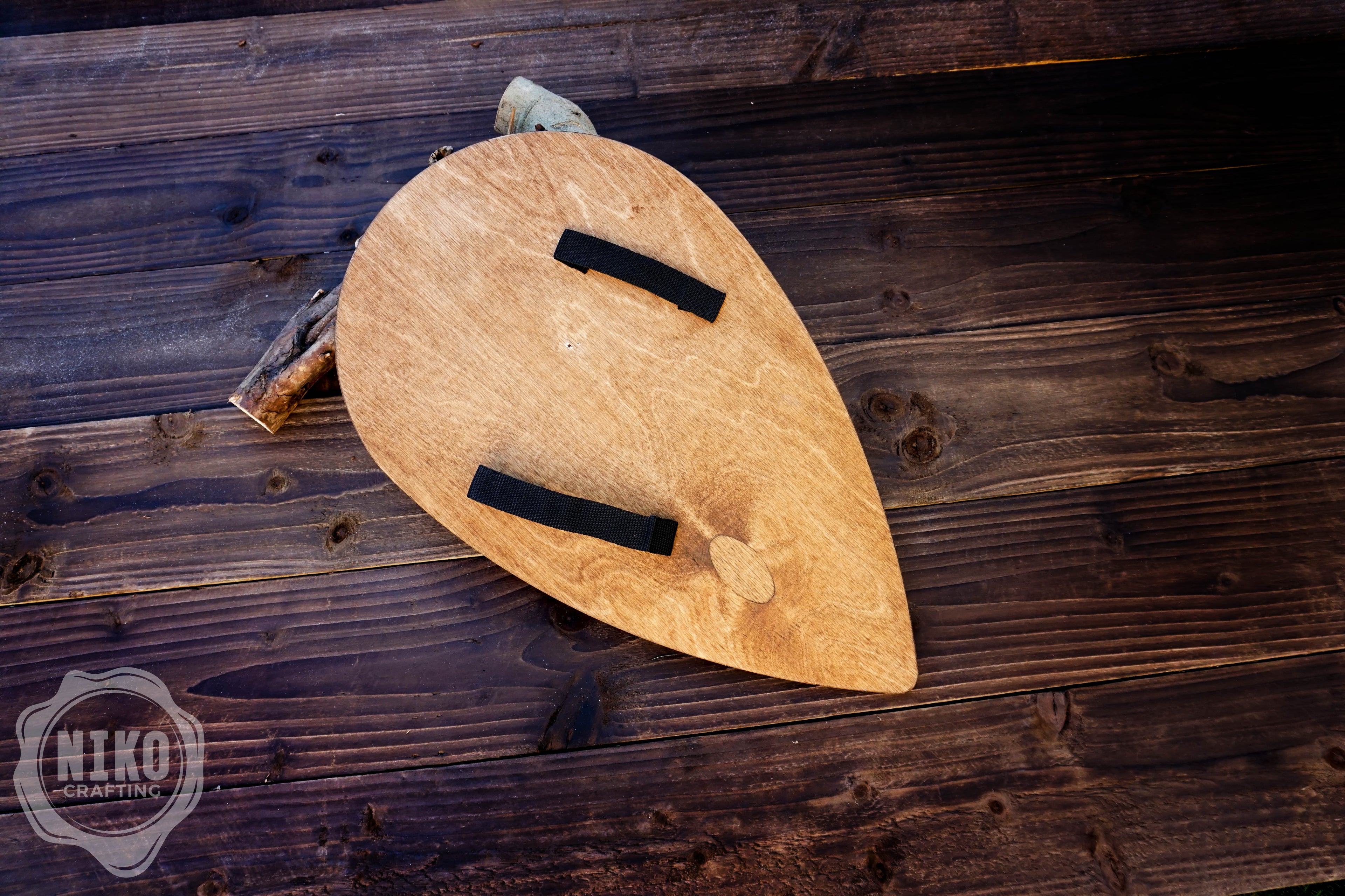 Wooden Viking Axe and Almond Shield - Gotland - Handmade Personalised Toy