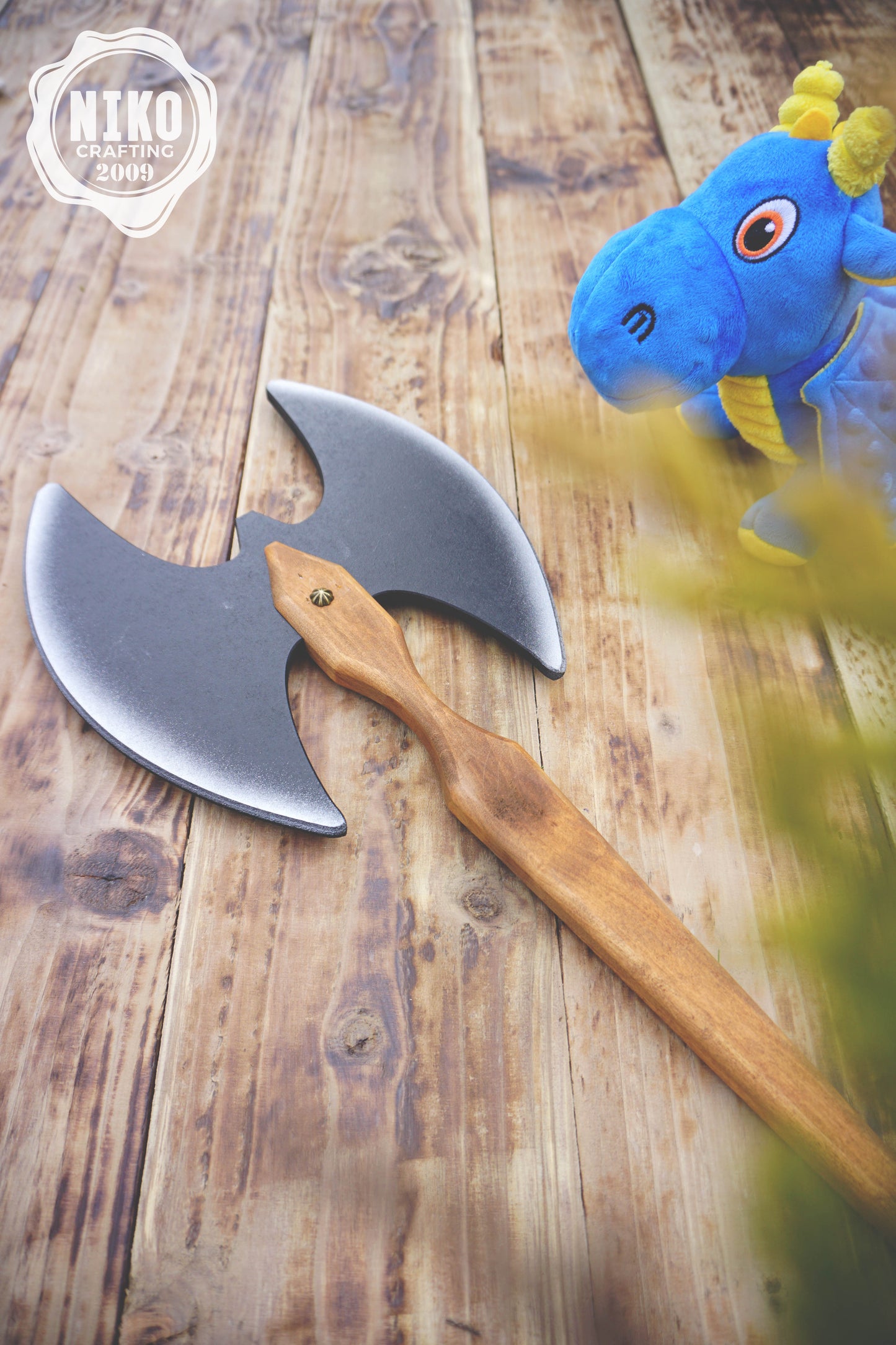 Wooden Two-Sided Wooden Axe – Handmade Toy, Personalised Gift.