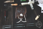 Handmade Medieval-style leather  pouch with Viking knot embossing - Hipbag