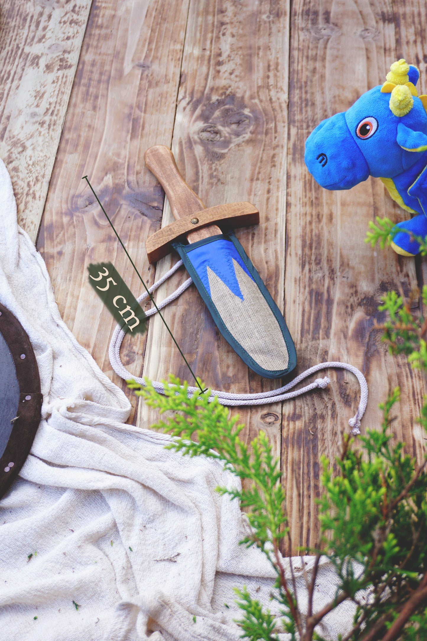 Small Wooden Sword with Scabbard. Handmade, Personalised Toy - Viking, Medieval, Fantasy Dagger.