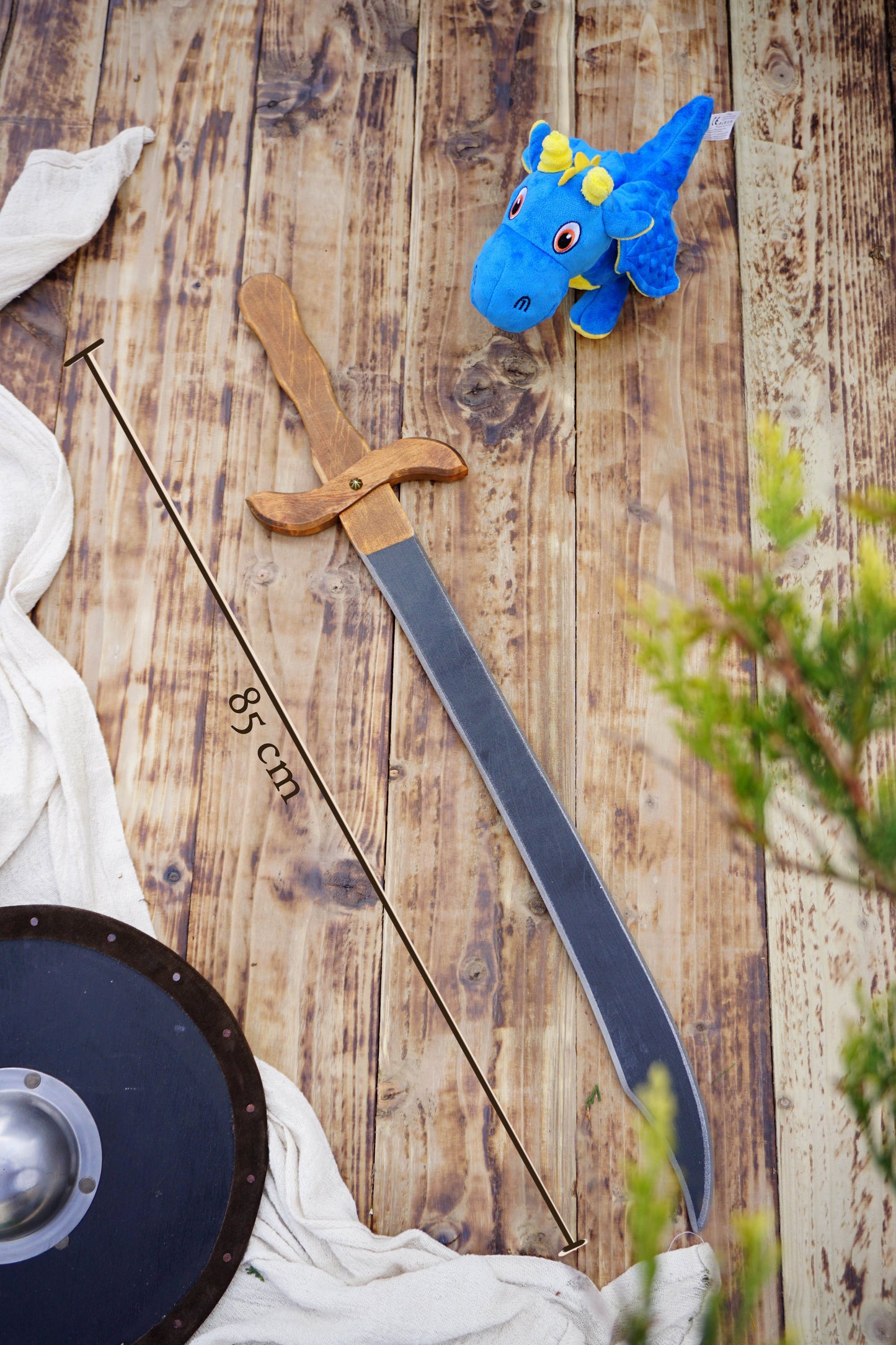 Wooden Large Toy Sword - Falchion: Handmade Personalised Gift