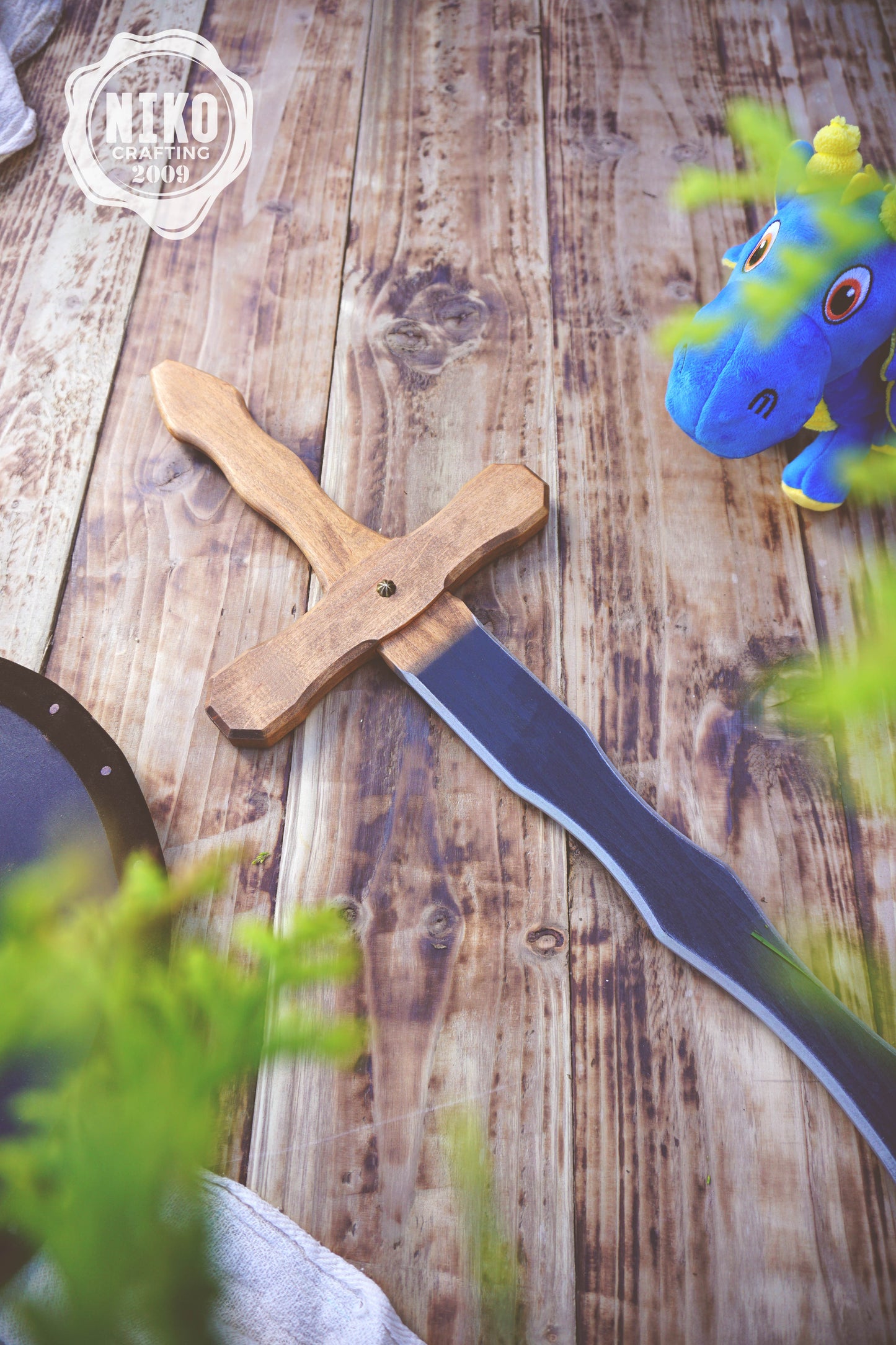 Large Wooden Two-Handed Toy Sword – Handmade Personalised Gift