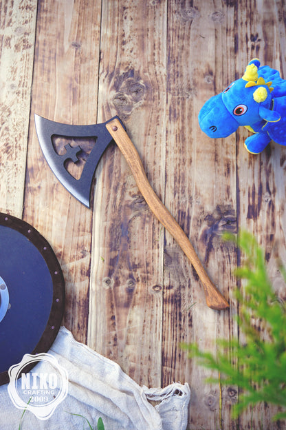 Wooden Viking Toy Axe: Gotland Replica - Handmade, Personalised Gift