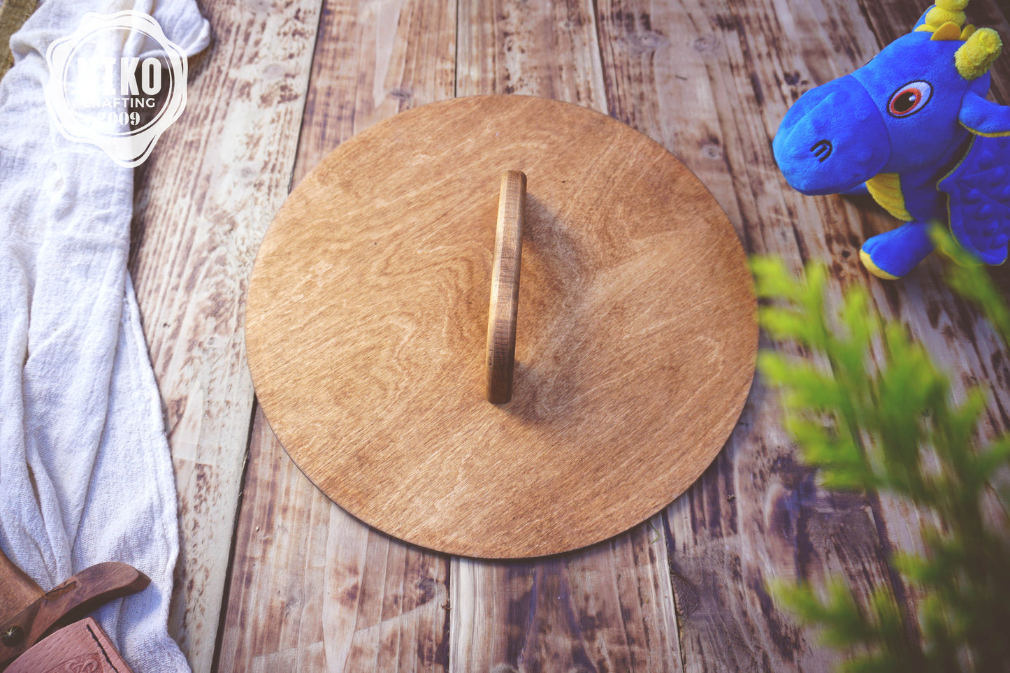 Wooden Toy Viking Sword and Round Shield Set: Handmade Personalised Gift - B
